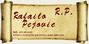 Rafailo Pejović vizit kartica